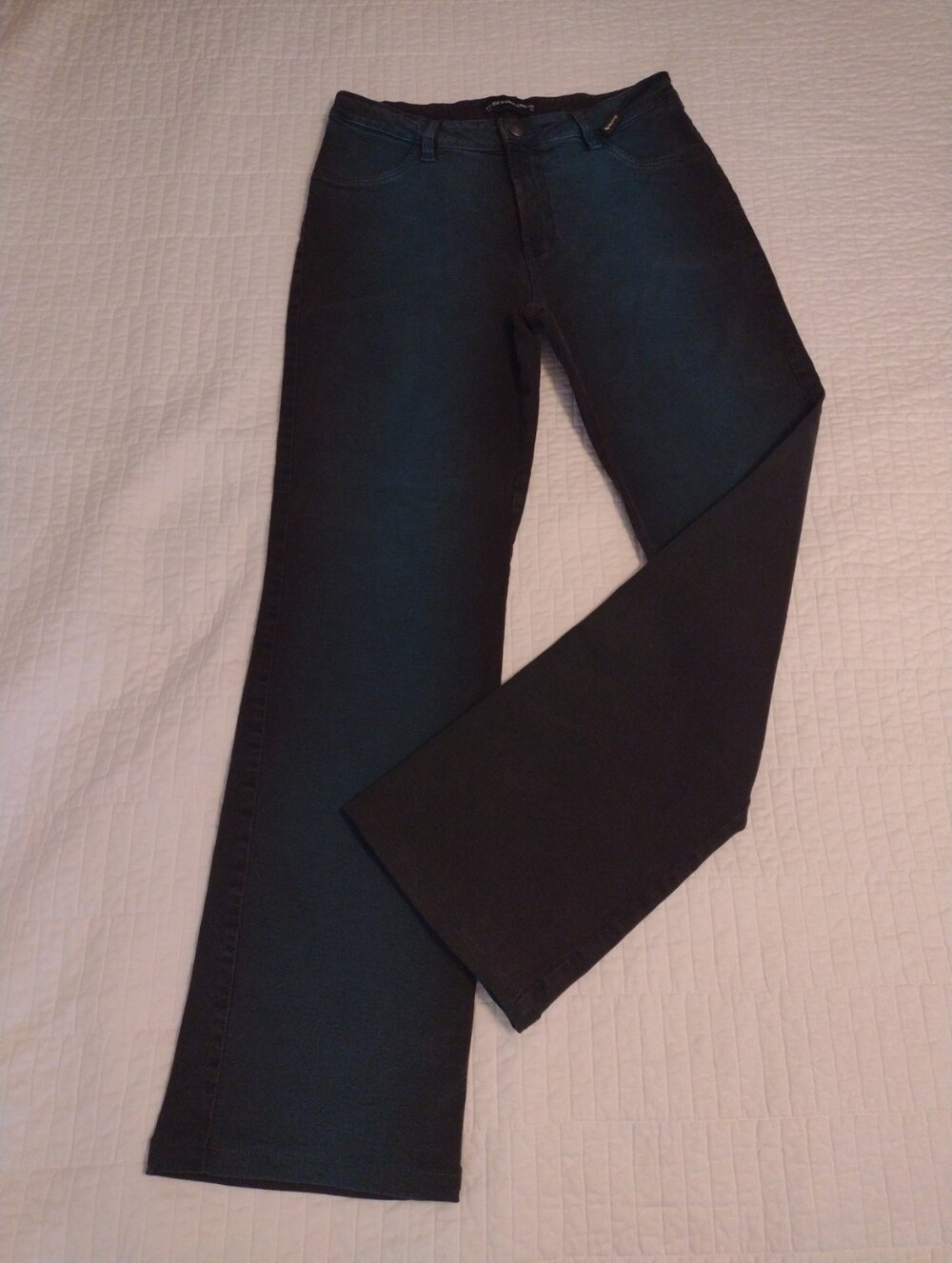 New BrazilRoxx Women's 10 Denim Jeans Teal Turquoise Black Ombre' Western